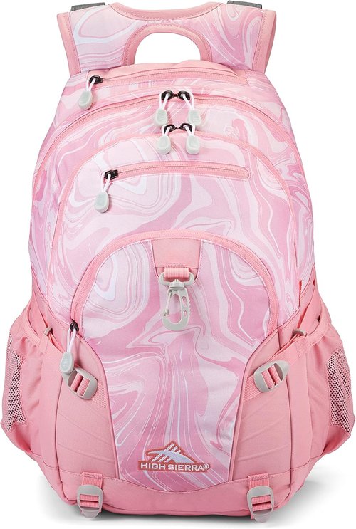High Sierra Loop Backpack, Travel, or Work Bookbag with tablet sleeve, One Size, Black