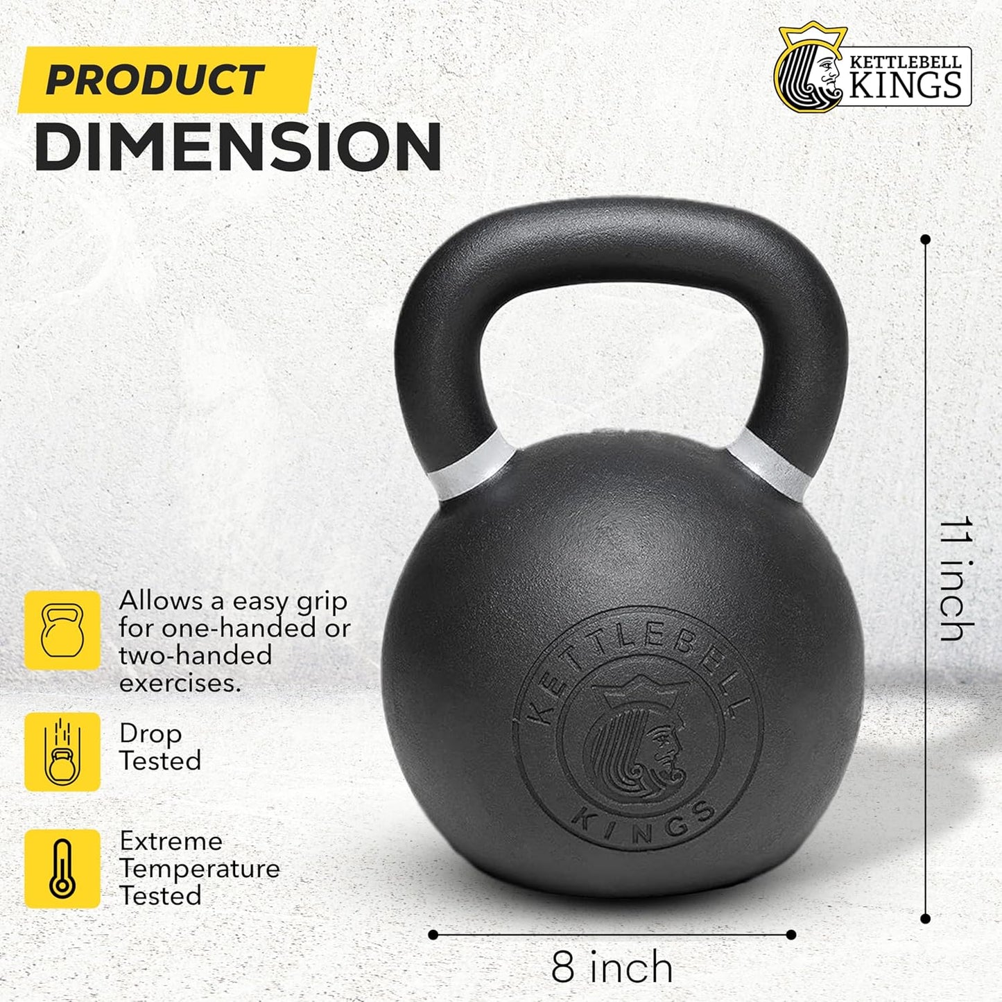 Powder Coated Kettlebells Set (9-97 lb) - Strength Training Weights for Home Gym