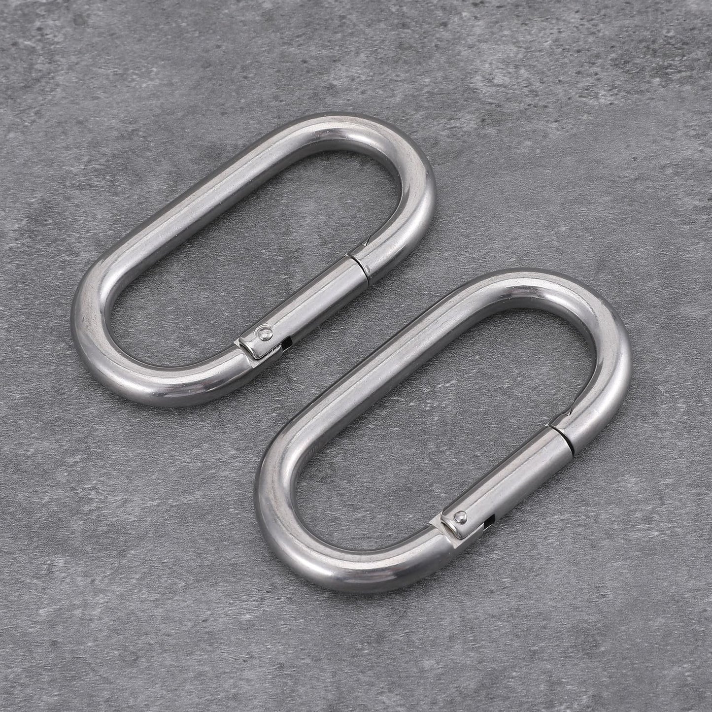 2pcs 4 Inch Carabiner Clip Oval Carabiner Clip Heavy Duty Carabiner Spring Snap Hook Oval Shape 10x100mm