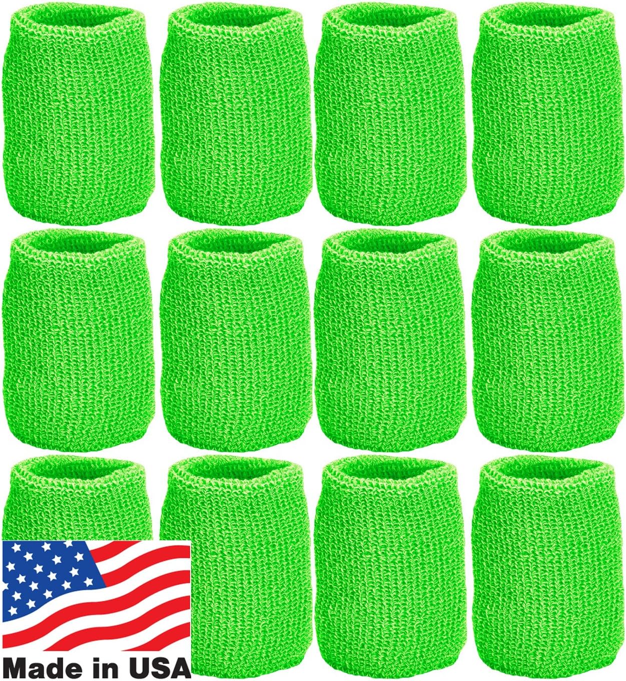 Unique Sports Wristbands / Sweatbands Pack of 12 (6 pair)