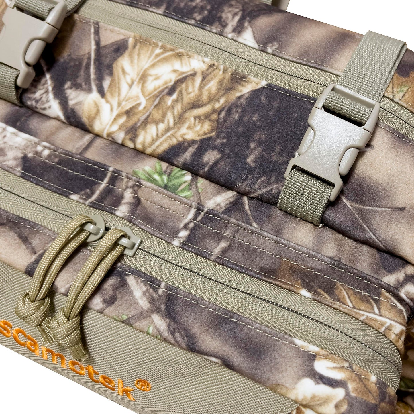 AUSCAMOTEK Camouflage Hanging Bag for Treestand Platform Saddle Hunting – Camo Fanny Pack for Hunting Accessories and Storage with Expandable Compartments and Water Holder