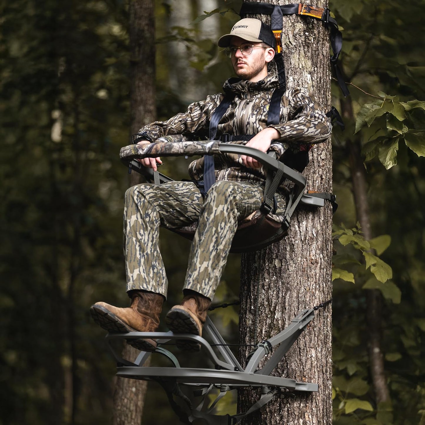 Viper SD Climbing Treestand by Summit Treestands - Lightweight Camo Design