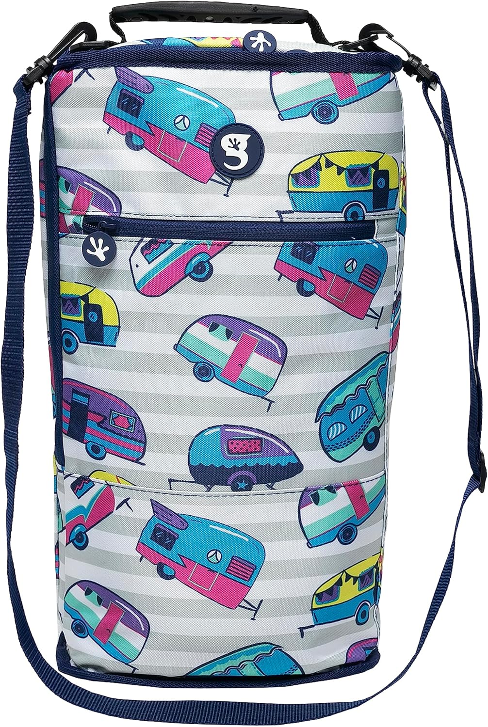 Geckobrands Verticool Insulated Soft Cooler Bag - Portable, Holds 9 Cans or 2 Wine Bottles, Ideal for Beach & Picnics