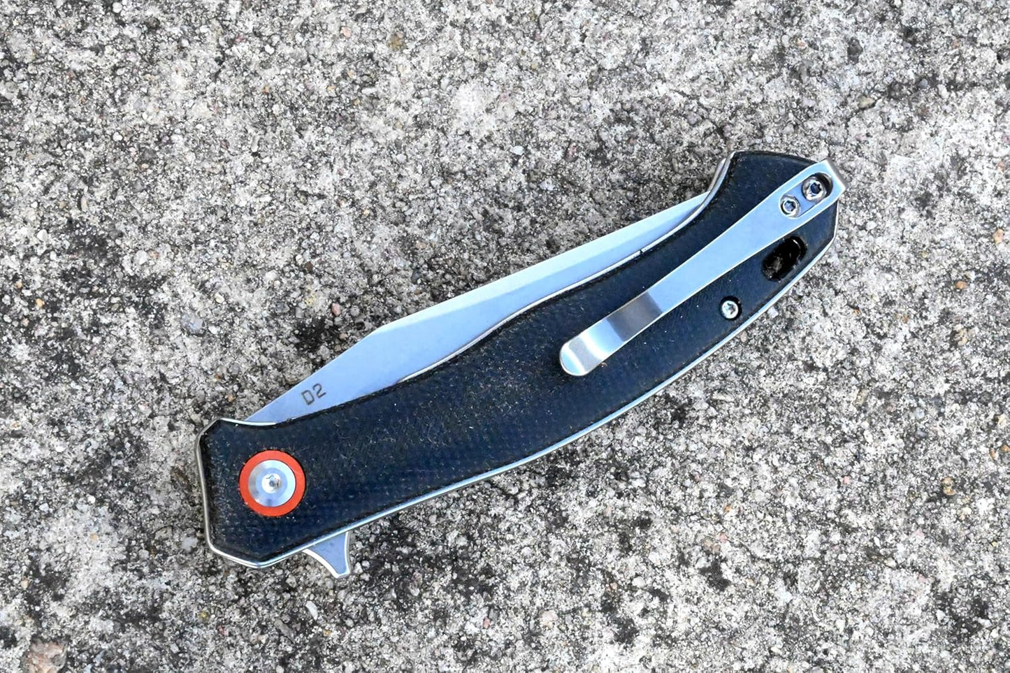 YAK & YETI Premium Micarta Handle Folding Knife- Everyday Carry Knife for Men and Women - Indoor or Outdoor-Camping and Hunting knife-D2 steel Blade(Black)