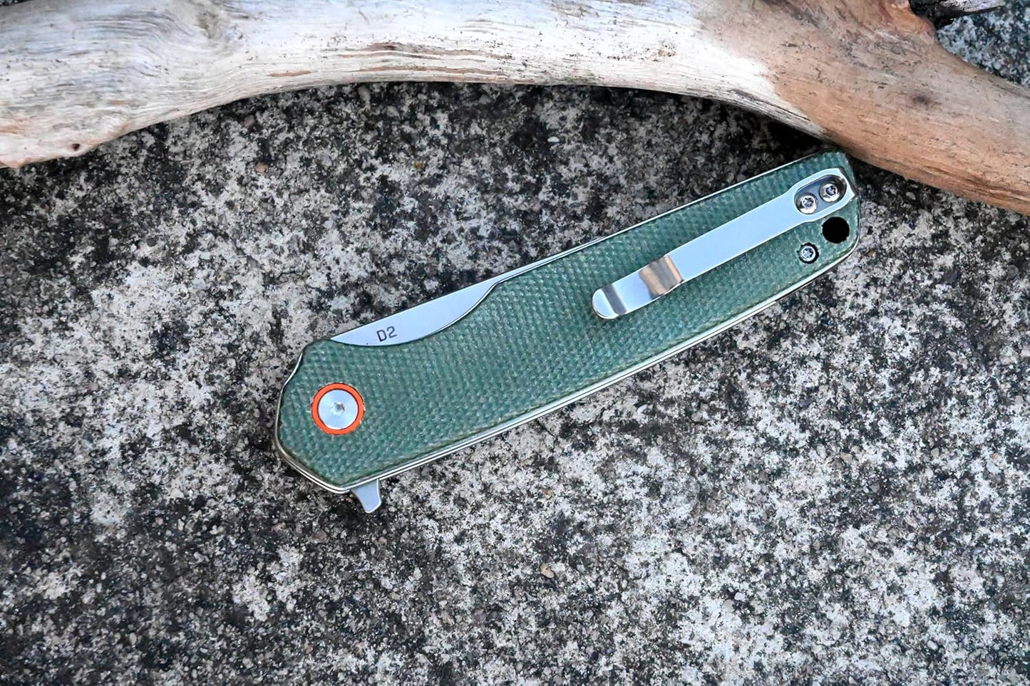 YAK & YETI Premium Micarta Handle Folding Knife- Everyday Carry Knife for Men and Women - Indoor or Outdoor-Camping and Hunting knife-D2 steel Blade #2