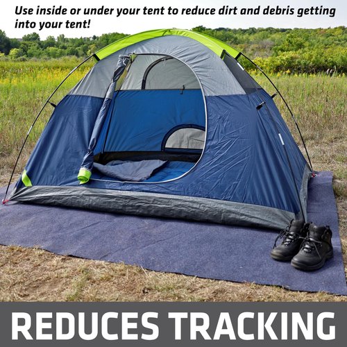 Drymate Tent Carpet Mat, Protective Waterproof Liner Keeps You Warm & Dry, Camping Floor Rug Accessory (60" x 74"), Durable, Lightweight, Soft & Comfortable, Trimmable Material (USA Made) (Charcoal)