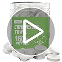 Compressed Towels for Camping and Travel - White 160 Pack
