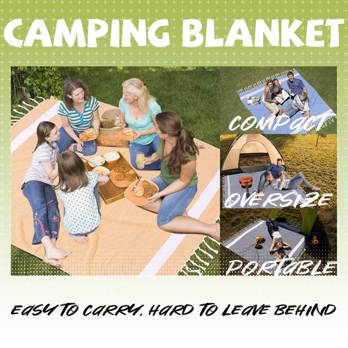 Large Picnic Blanket Outdoor Law Park Grass Patio Mat Manta Para Soft Car Travel Essentials Road Trip Summer Vacation Stuff Outside Accessories Roadtrip Camping Gear Rv Must Haves Glamping Tent Gadget