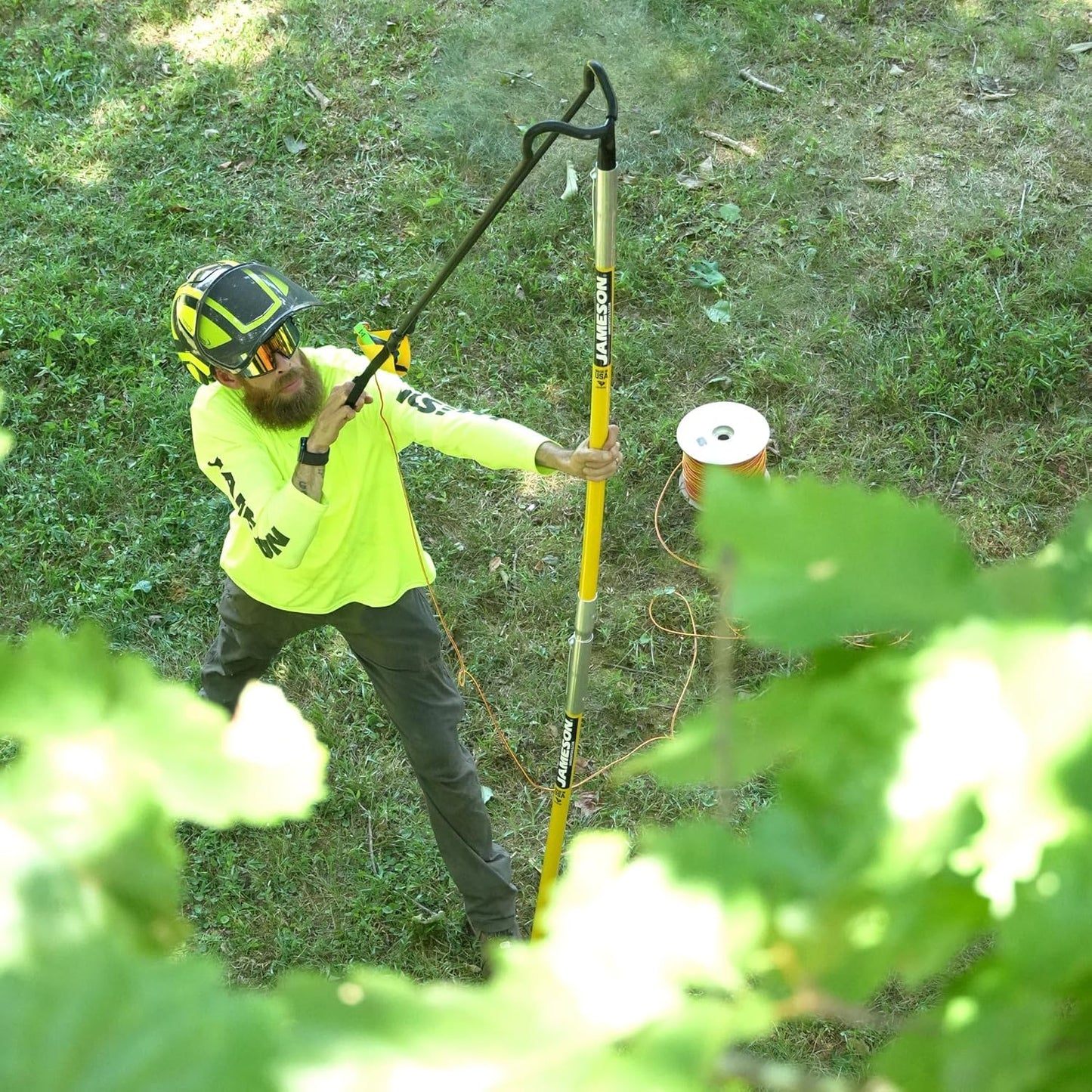 Jameson FG-BS-KIT Big Shot™ Line Launcher Kit – Includes Big Shot Head, 4’ FG Base Pole & 4’ FG Extension Pole – High-Accuracy Tree Trimming & Line Placement
