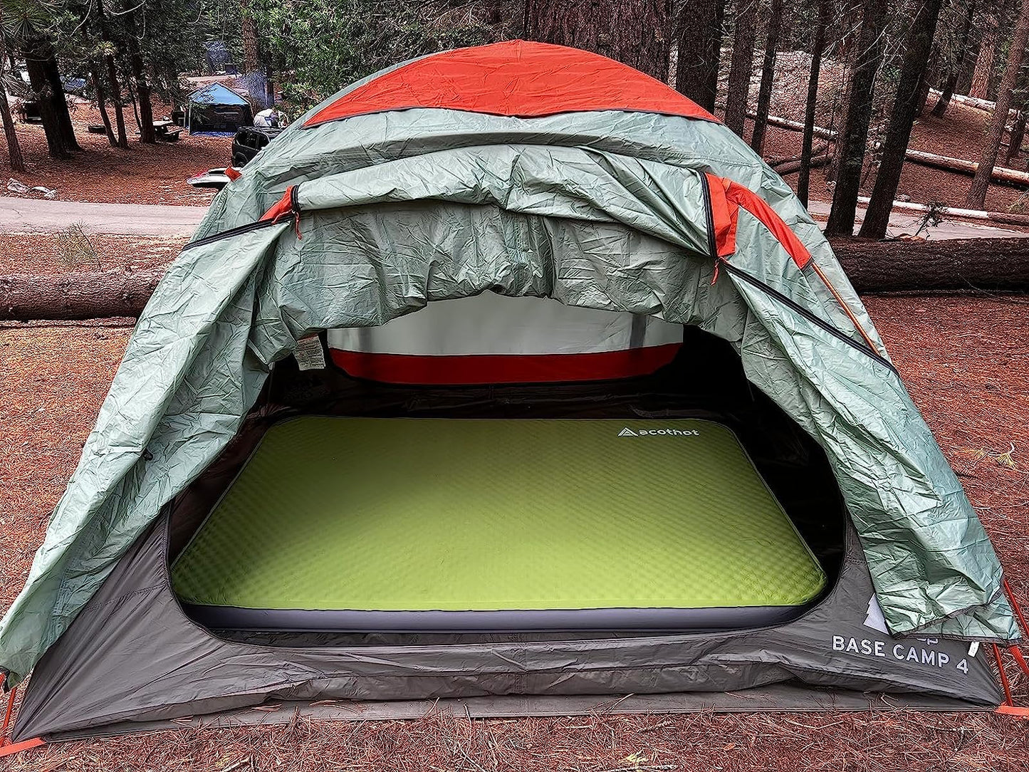 ACOTHOT Double Foam Camping Mattress Bundle with Portable Air Pump