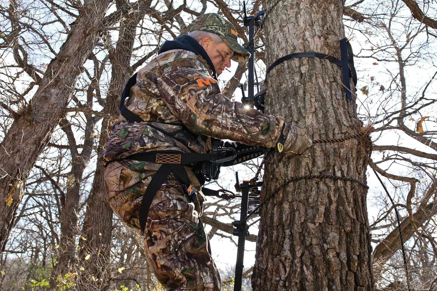 Safety Harness Lineman's Rope - MUDDY Black & Orange, Durable & Reliable