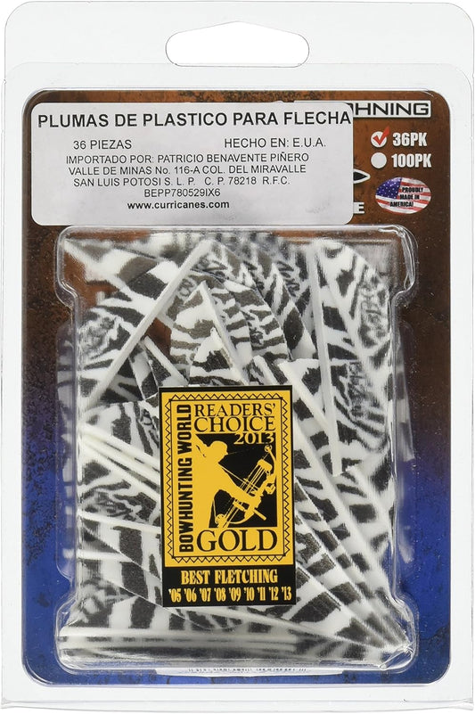 Bohning True Color Blazer® Vane, 2” Hunting, 3D, Vane, White Tiger, 36pk