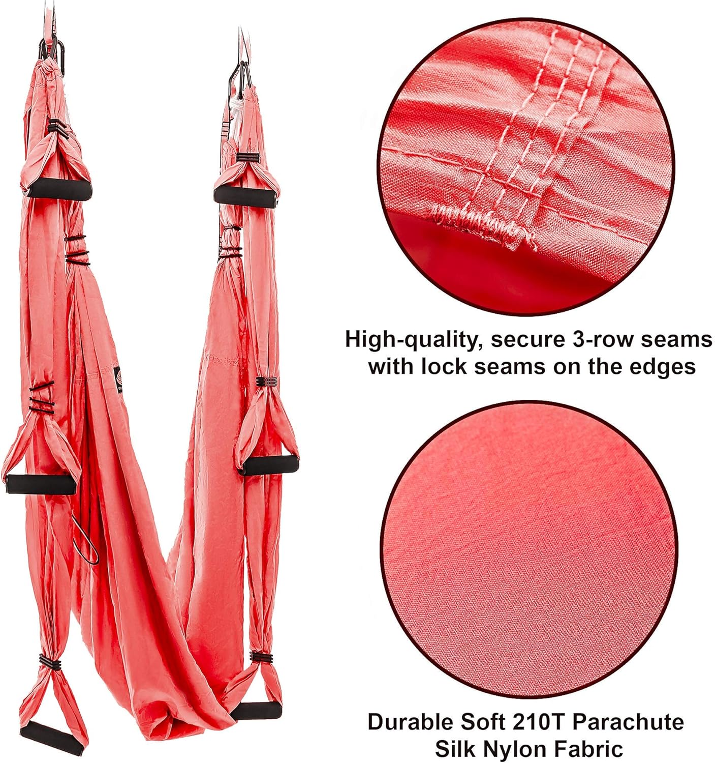 Aerial Yoga Swing Set - Hammock Hanging Swing - Sling Inversion Fly Kit - Antigravity Yoga Sling - Suspension Trapeze