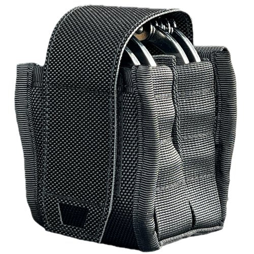 LUMERAM Heavy Duty Double Handcuff Pouch for Duty Belt - Perfect MOLLE Handcuff Case for Vest - Compatible with ASP/Hinged/Chain/Folding Rigid