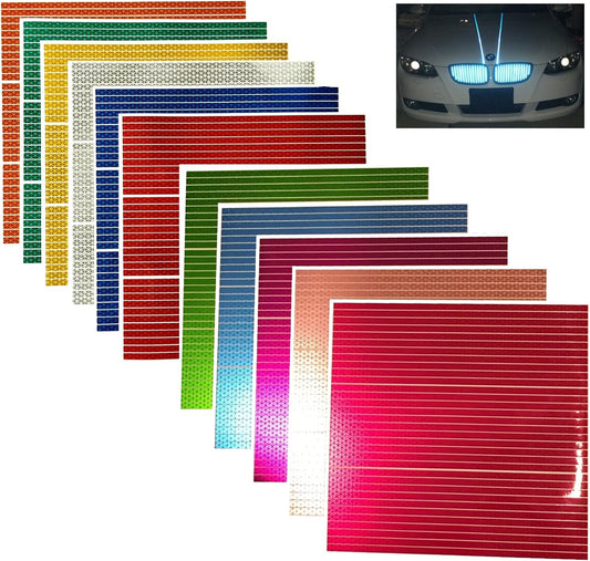 customTAYLOR33 High Intensity Reflective Straight Strips - (33) 12" Strips (Many Colors) (Red)