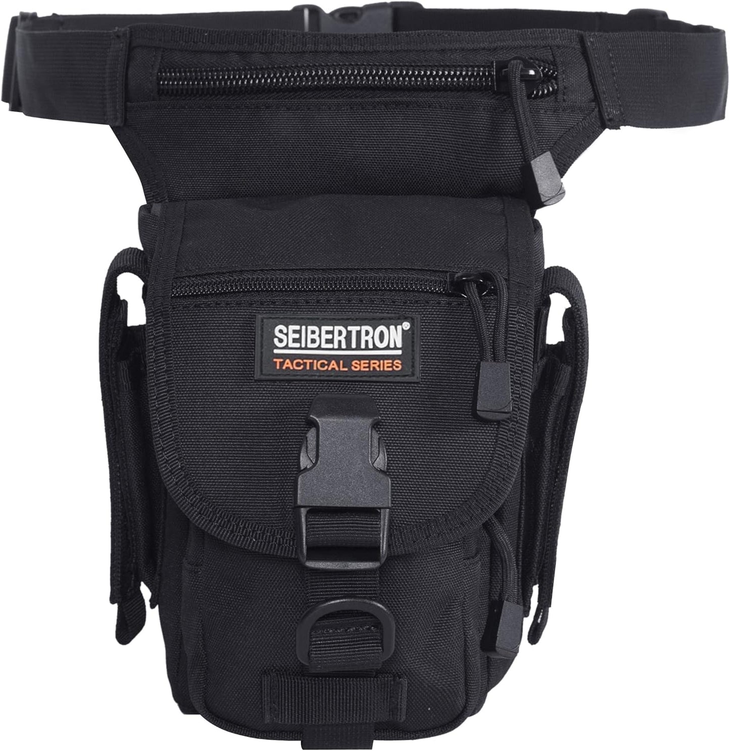 Waterproof Tactical Leg Bag for Hiking & Airsoft - Seibertron Black Utility Pouch