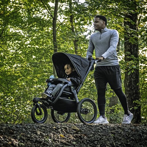 Chicco TRE Jogging Stroller, All-Terrain Stroller, Compatible with Chicco Infant Car Seats (not Included), Baby Travel Gear | Galaxy/Black