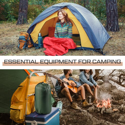 Tranqun 10 Pcs Sleeping Bags for Adults Cotton Liner Cold Warm Weather 4 Seasons Camping Gear Equipment Lightweight Waterproof Backpacking Sleeping Bag for Hiking Outdoor Travel, 5 Color