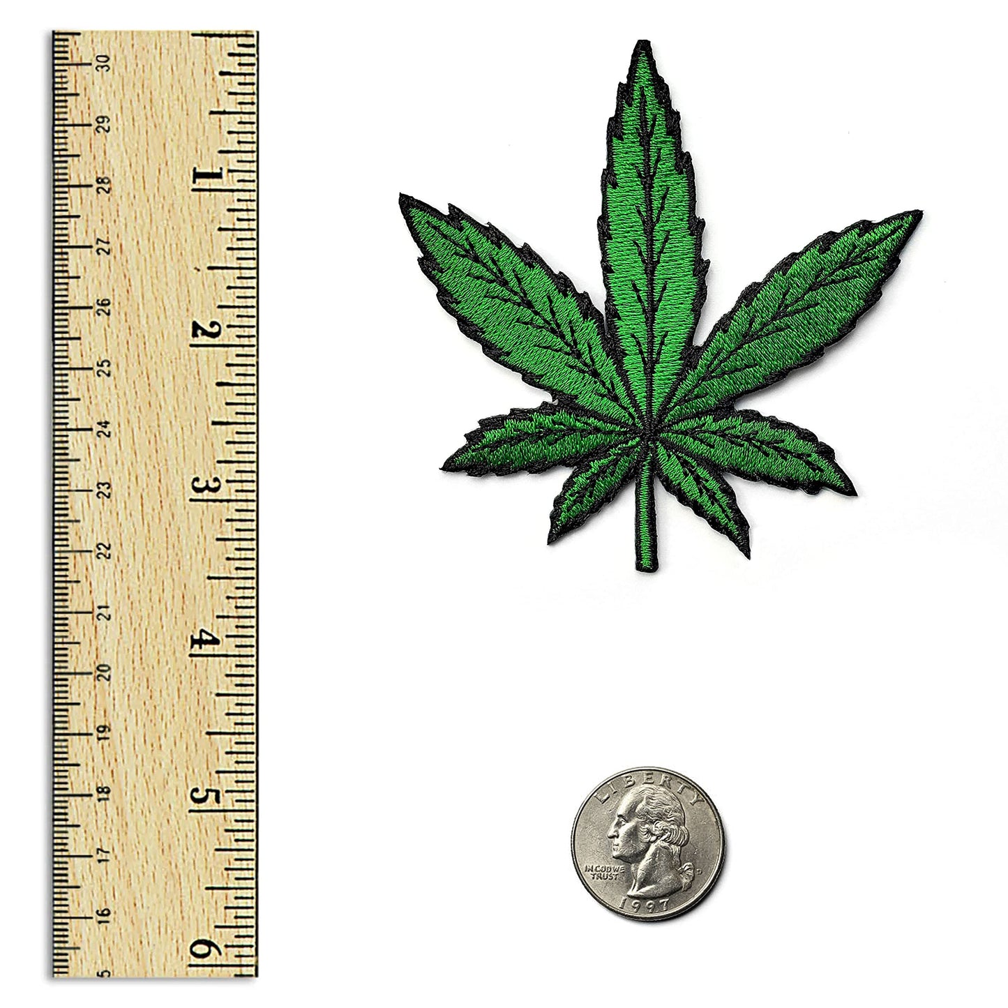 Kolorspun Weed Leaf Patch - Hook and Loop Tactical Morale Patch
