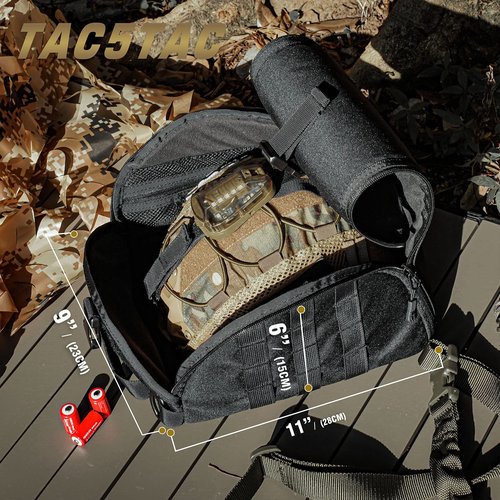 TAC5TAC Tactical Helmet Bag Pack,Multi-Purpose Molle Storage Military Carrying Pouch for Sports Hunting Shooting Combat Helmets(Ranger Green).