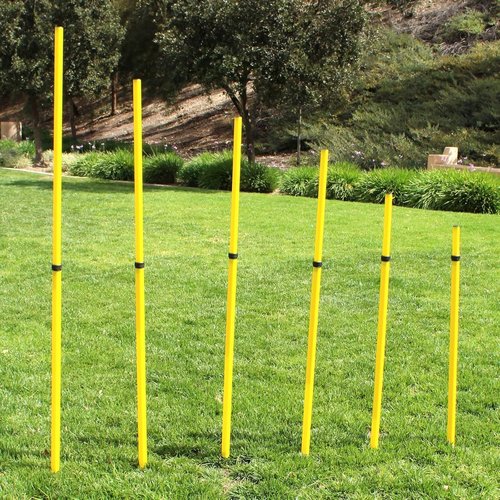 BlueDot Trading Soccer Agility Poles | Telescopic, Fixed & Collapsible Options (4, 6, 8 Piece Sets) Speed Training Poles for Agility Drills, Outdoor Games, Football & Sport Training Equipment