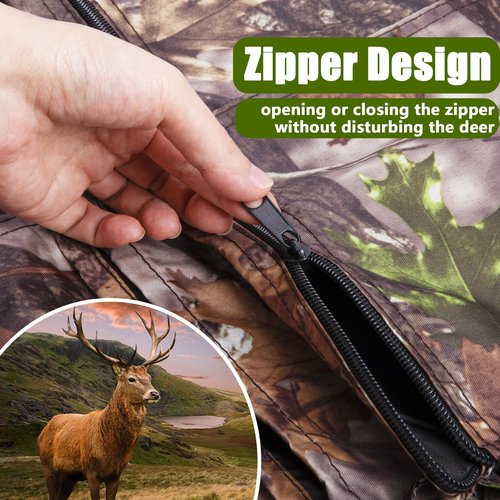 Shupakul Hunting Tree Stand Blinds-Treestand Camo Blind Cover- Hunting Camouflage Ground Blinds with Zipper for Hunting Deer, Turkey (Frames Not Included)