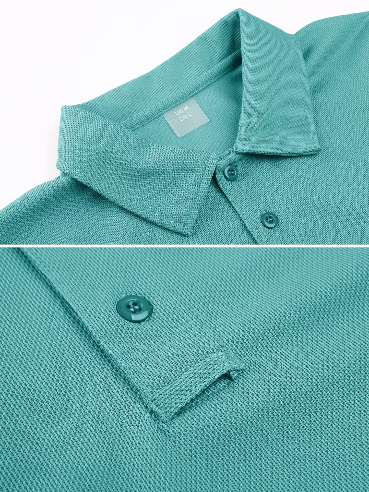 MAGCOMSEN Mens Polo T Shirts Short Sleeve Collared Work Shirt Dry Fit Tennis Top Moisture Wicking Shirt Grey Green S