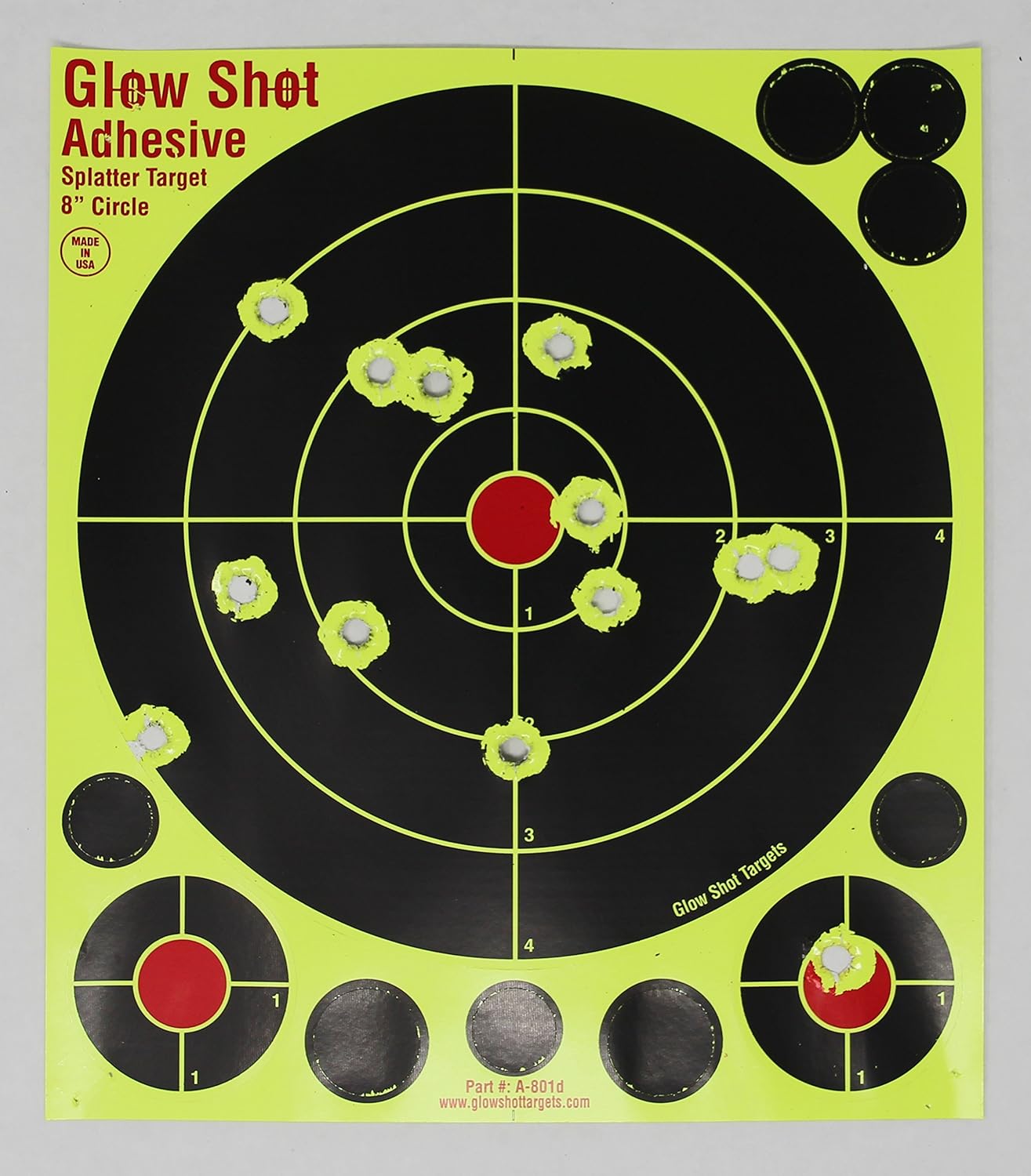 50 Pack - 10" Reactive Splatter Targets - Glowshot - Multi Color - Gun and Rifle Targets - Glow Shot