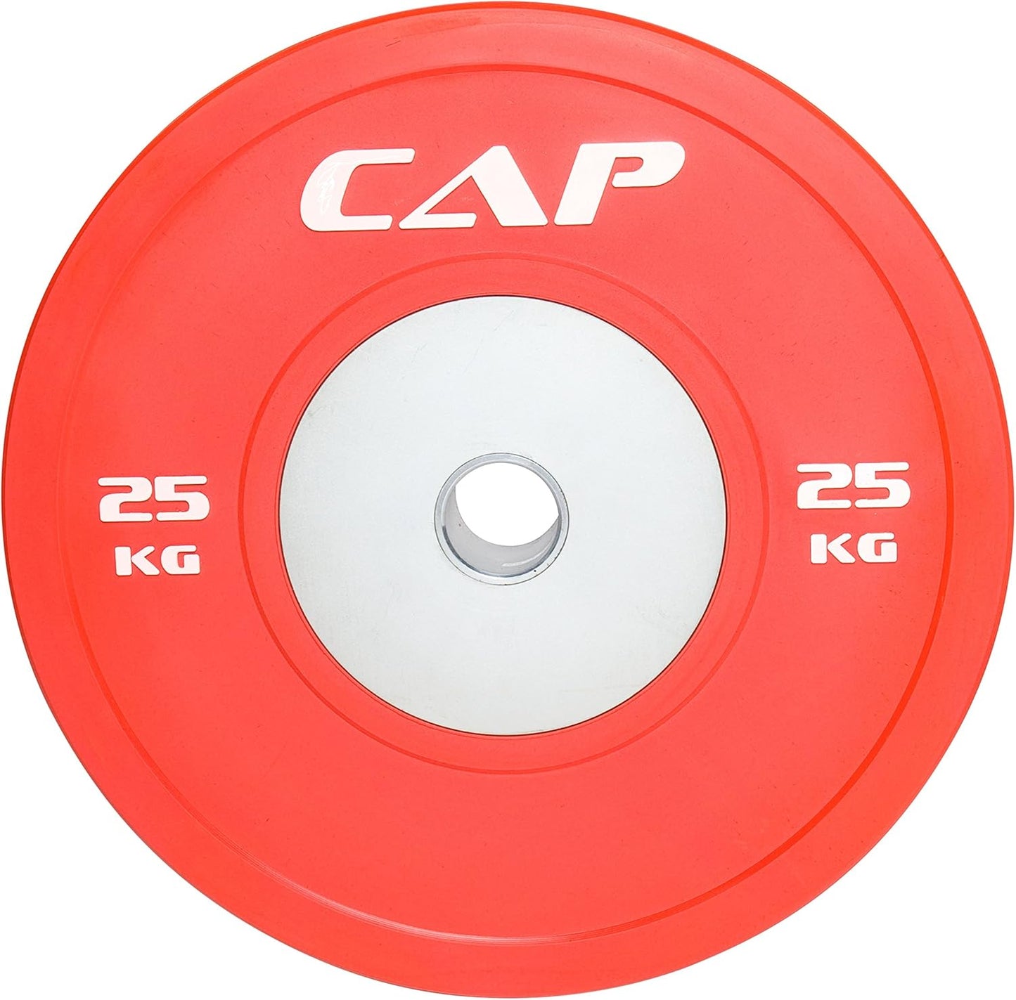 CAP Barbell Olympic Competition Rubber Bumper Plate with Steel Hub (Single), Compatible with 2-Inch Bars