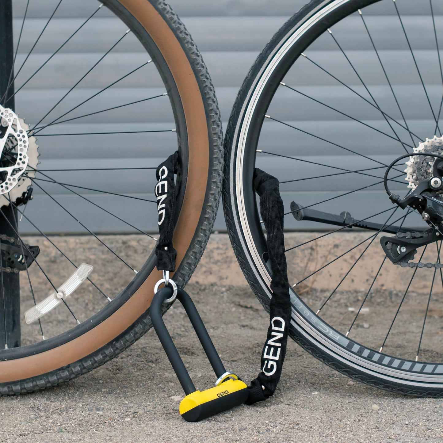 GEND Heavy-Duty Anti-Theft Bike Lock with 16.2 mm Hardened U-Lock & 3 ft Chain, Cut-Resistant Bicycle, Motorcycle, Scooter, E-Bike Lock, Weather-Resistant, Lighted Keys, Mount Bracket