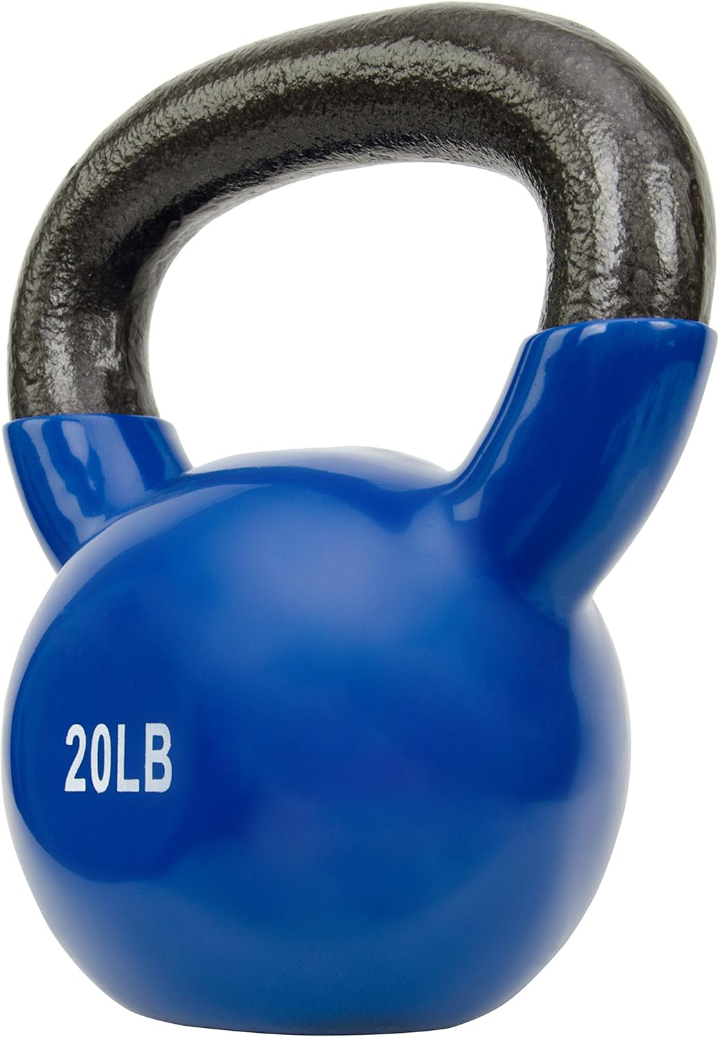 Sunny Health & Fitness Vinyl Coated Kettlebell for Strength Weight Training & Swinging Exercise - In 5, 10, 15, 20, 25 Pound