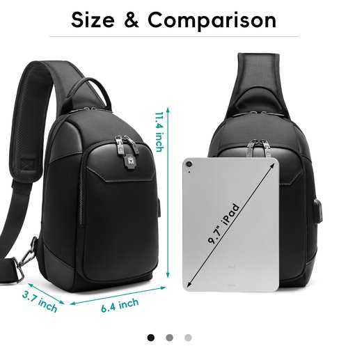 Sling Bag For Men Crossbody Bags Men’s Shoulder Backpack With Charging Port Travel Hiking Chest Bag Sling Daypack