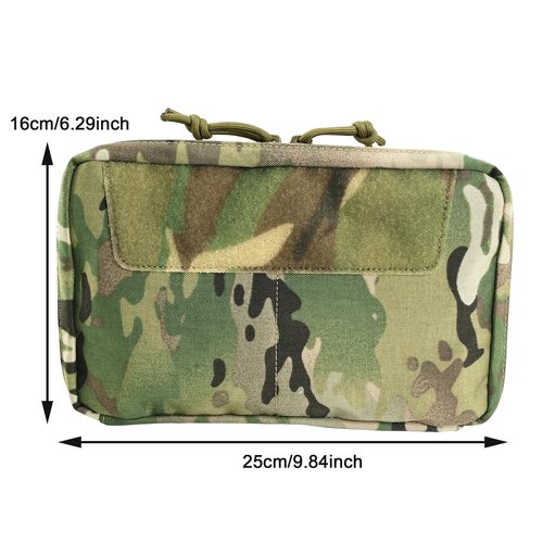 Tactical Admin Pouch Molle Attachment, SABADO GP Pouch with Two Way Zipper Closure, Slim EDC Utility Pouch for Hunting Vest or Hiking Backpack
