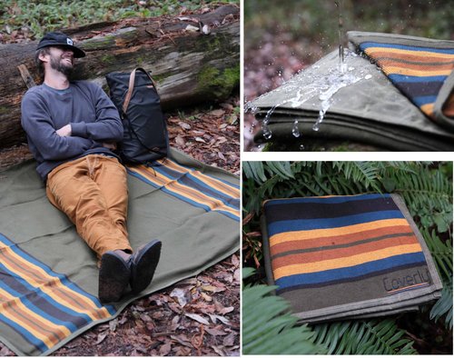 WP West Path Waterproof Outdoor Canvas Camping Blanket - Waxed Canvas Campfire Blanket with Water Repellent Backing - Camp - Bushcraft Tarp (Olive, Regular)