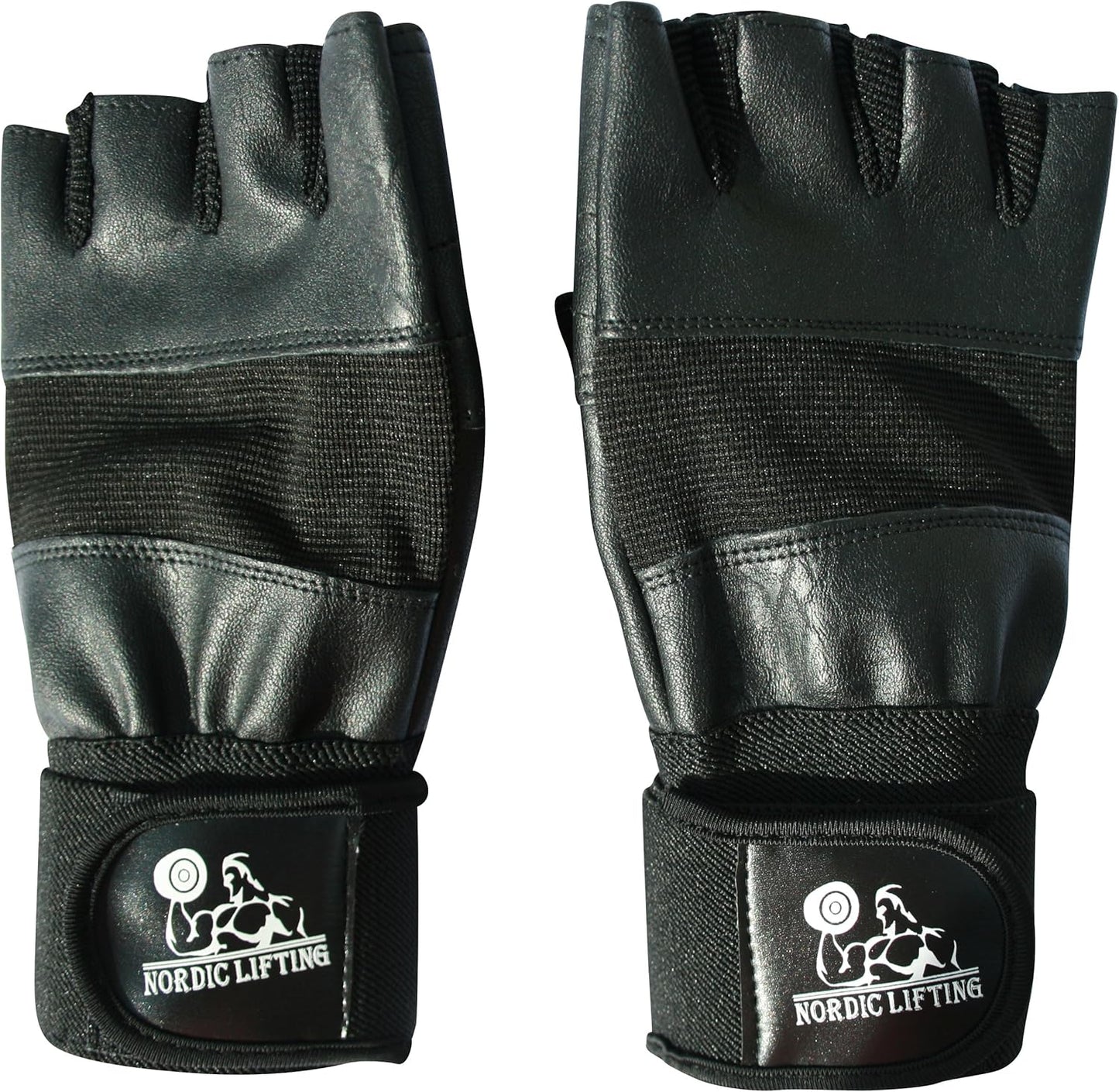 Nordic Lifting Weight Lifting Gloves with 12" Wrist Wraps – Workout Gloves with Wrist Support for Men & Women, Cross Training, Powerlifting, Gym & Fitness Protection, Durable Grip & Comfort Fit