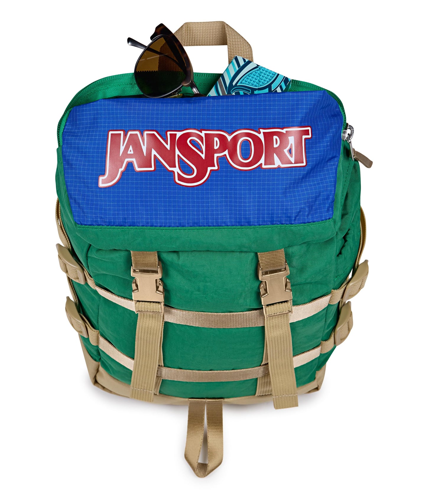 JanSport Mini Skip Pack – Compact Backpack with Main Compartment, Side Water Bottle Pocket, and Zippered Accessory Pocket, Jelly Kelly
