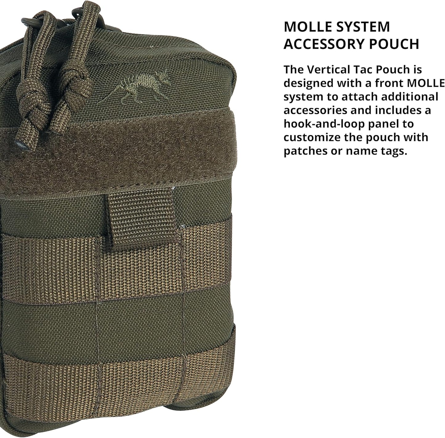 Tasmanian Tiger Tac Pouch 1 Vertical - Olive, Compact Tactical Gear (TT-7647-331)