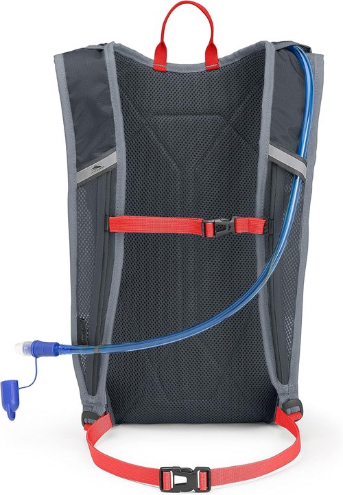High Sierra HydraHike Hydration Backpack, Lightweight Running Backpack, Cycling, Hiking, for Men, Women & Kids, Mercury/Redline, 4L
