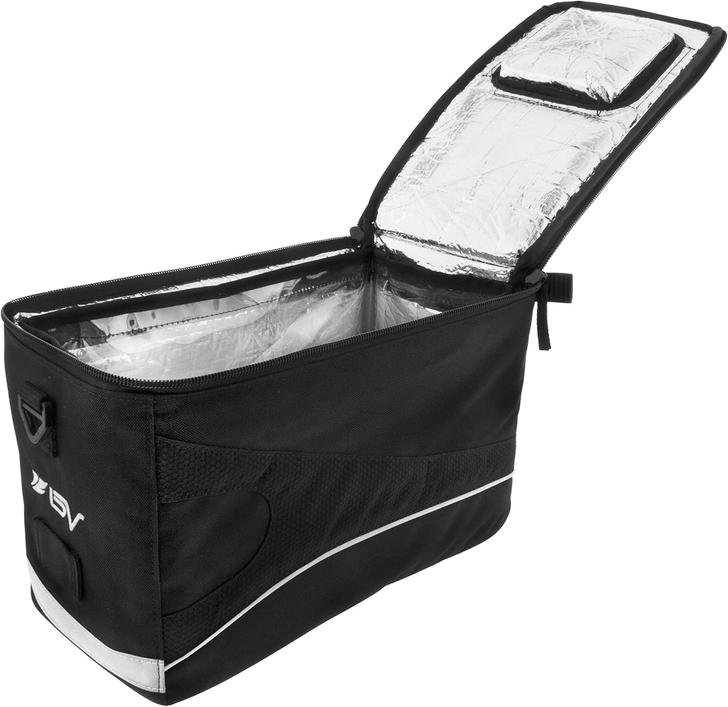 BV Insulated Bike Bag - Cooler Bike Saddle Bag with Shoulder Strap & Quick-Access Lid - for Warm or Cold Items - Bike Bags for Bicycles with Reflective Trim - Grocery, Commute & Weekend Rides
