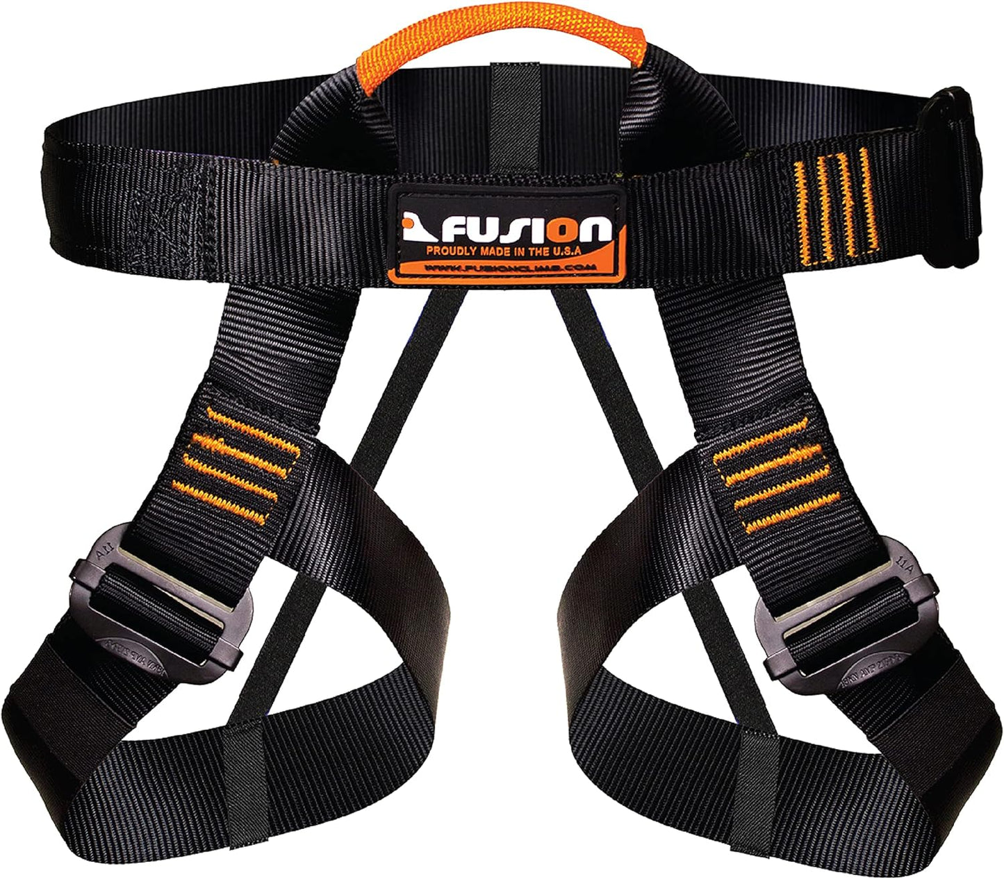 Professional Rock Climbing Harness - Fusion Climb® 5,000 LBS Rated Half Body for Mountaineering, Tree Climbing & Rappelling