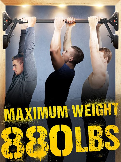 Pull Up Bar/Chin up bar Upper Body Workout Bar | Super load-bearing, Dual Security Locking Fitness Strength Training Equipment