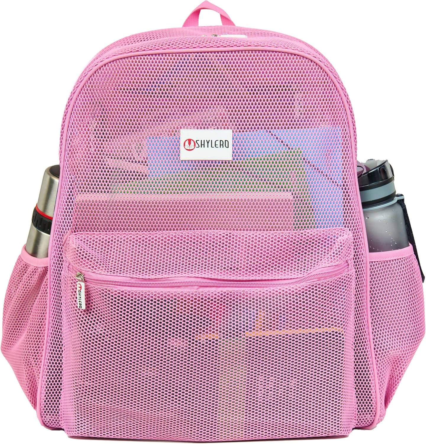 SHYLERO Mesh Backpack XXL (36L) - Lightweight Heavy-Duty Clear Backpack Made of Reinforced 3D Mesh - H19.6 xW15 xD7