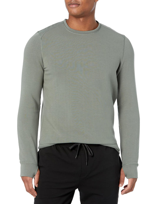 Jockey Men's Cozy Fleece Active Pullover Sweatshirt, Agave Green, X-Large