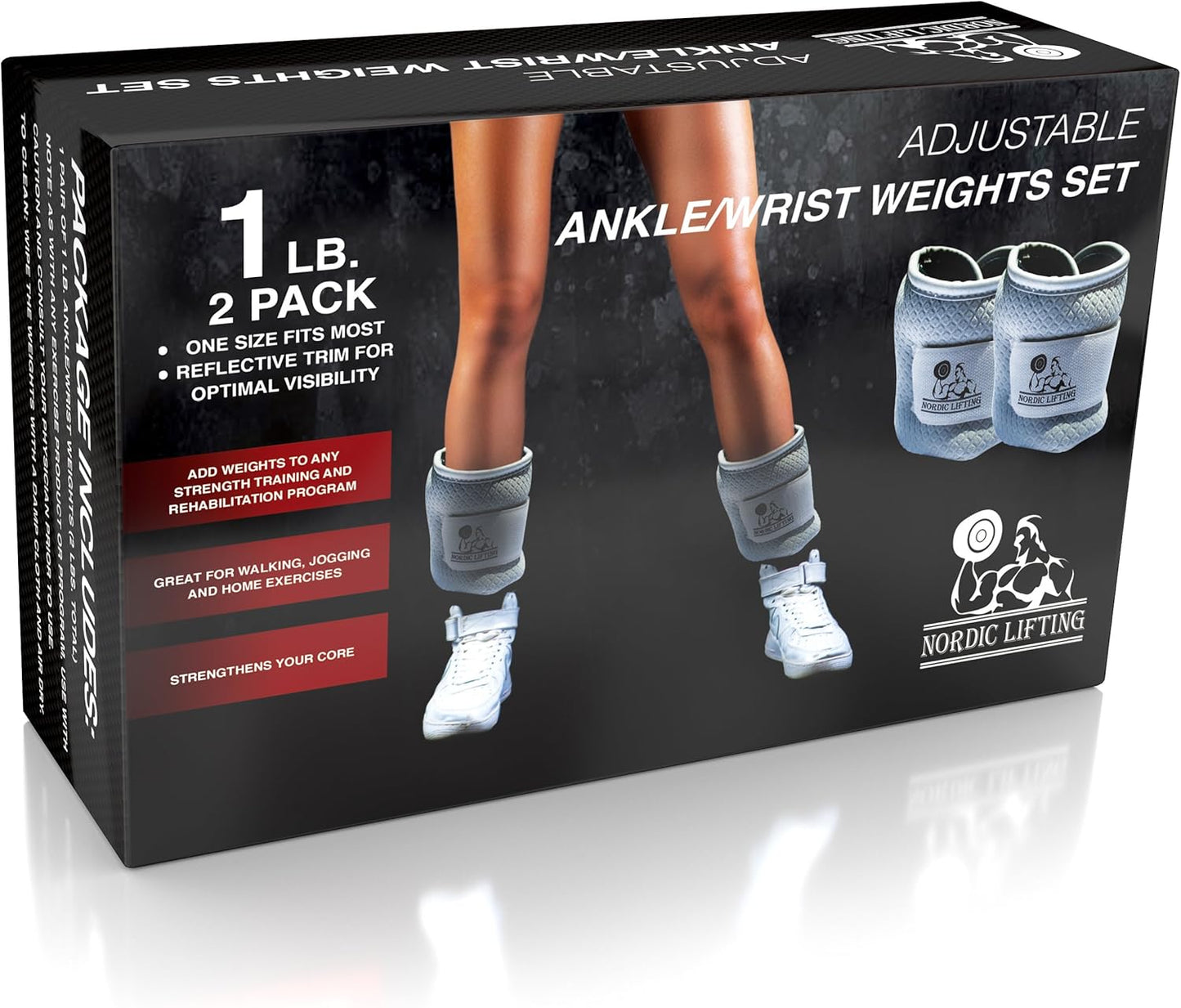 Ankle/Wrist Weights (1 Pair) for Women, Men and Kids - Fully Adjustable Weight for Arm, Hand & Leg - Best for Walking, Jogging, Gymnastics, Aerobics - 1 Year Warranty