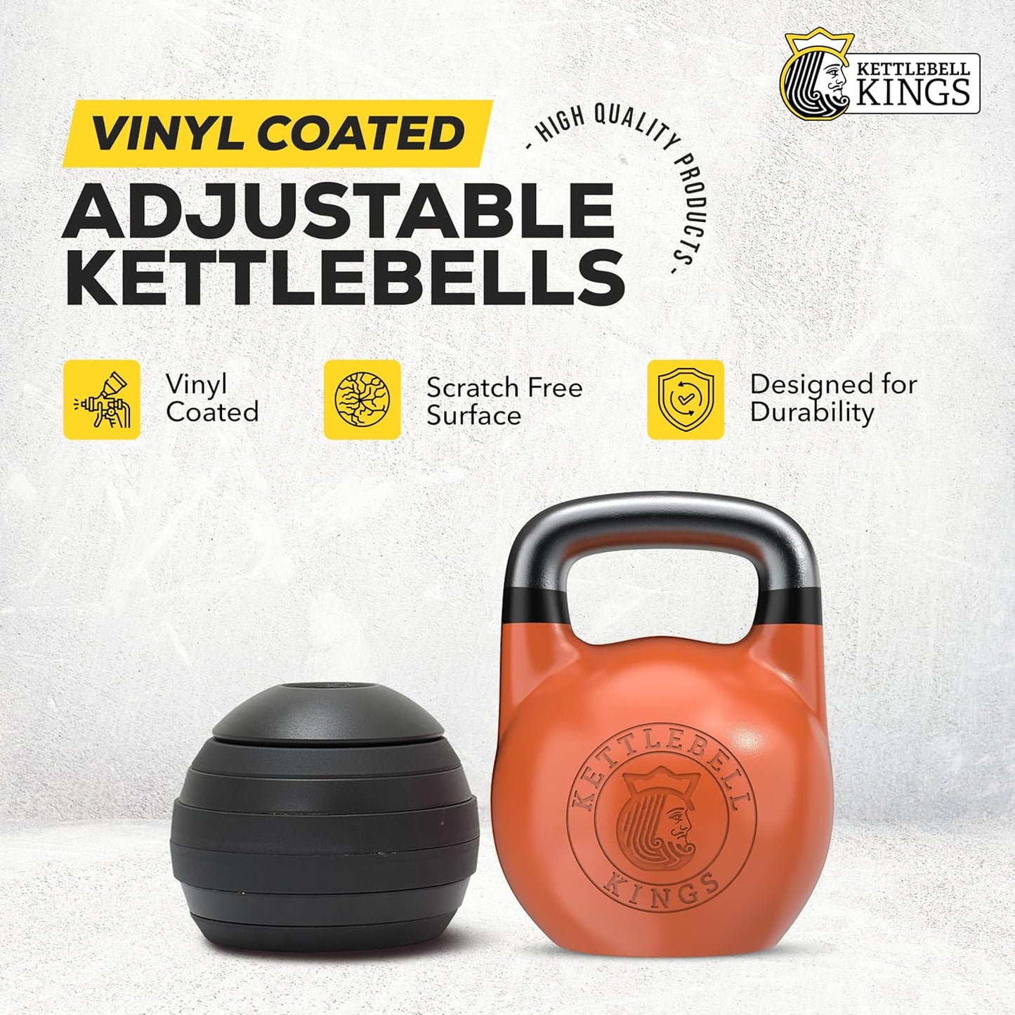 Adjustable Kettlebell Set 26-70 lb - Strength Training with Secure Lock & Durable Steel