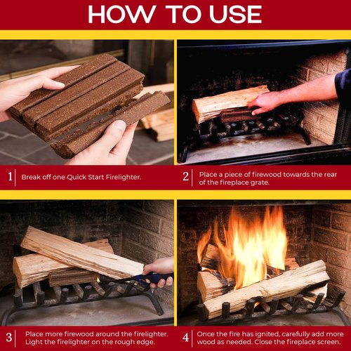 Duraflamme Firelighters for Indoor & Outdoor Use–Easy Use Firelighter for Quick Ignition–Versatile Lighter for Barbecue Fire Pit Fireplace & Camp Fire–12pk W/ Satisfying Customers Travel Tissue Pack