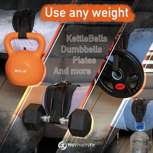 Hip Thrust Belt for Women & Men – Heavy Duty Glute Workout Equipment for Dumbbell, Kettlebell & Plates Up to 300 lbs – Weighted Dip Belt – Hip Thrust Band for Home & Gym
