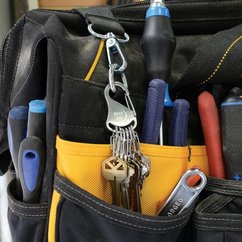 Nite Ize KeyRack Steel S-Biner - Heavy-Duty Carabiner Clip for Keys - KeyRack Holder Clip with Small S-Biners - Stainless Steel Key Clip Organizer Accessories - 2 Pack