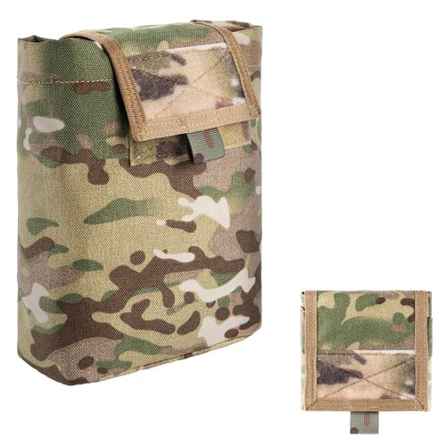Dotacty MOLLE Dump Pouch Roll Up Magazines Recovery Utility Admin Bag Drawstring Foldable Tool Mag Drop Waist Pack for Tactical/Range/Battle/Duty Belt Hunting Shooting Competition (Multicam)
