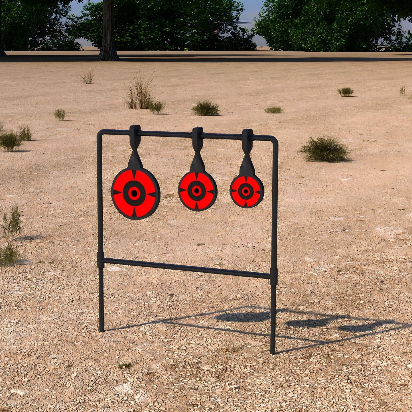 AIMAX OUTDOOR 3/8'' Thick Metal High Caliber Spinner Target, Heavy Metal Spinner Auto Reset Steel Target for Centerfire Handguns Up to .44 Magnum Outdoor Target Shooting Range